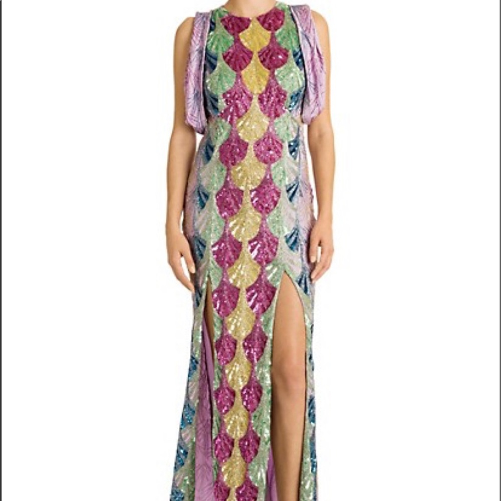 Attico
Deco Degrade Embroidered Gathered-Sleeve